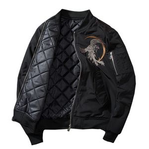 Giubbotti da uomo Primavera Inverno Phoenix Ricamo Bomber Uomo Pilota Cappotto imbottito Yokosuka Sukajan Baseball Giappone Streetwear 230202