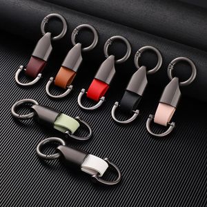 Keychains Trendy Car Keychain Luxury Men Women Key Chain For Ring Holder Durable PU Leather Horseshoe Buckle Gift AccessoriesKeychains