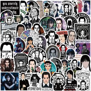 50pcs quarta -feira addams adesivos de filmes de graffiti adesivos para laptop de bagagem de bagagem diy adesivos de bicicleta de skateboard tt118