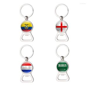 Keychains Bottle Opener Keychain Football Keyring 32 Teams Soccer Fans Souvenir Promotion Gifts Key Rings Holder 5pcs/Lot