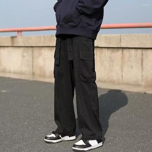 Men's Pants Temperament Stylish Draped Cargo Trousers Vintage Male Zip Button Placket Men Clothing