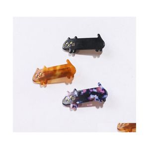 Hair Clips Barrettes 8 Colors Pin Claw Cute And Stupid Hairgrip Short Legs Little Cat Duckbill Hairclip Lovely Student Soft Sister Dhbq1