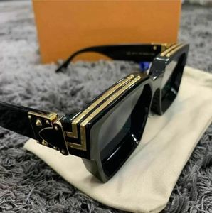 2023 Роскошные солнцезащитные очки MILLIONAIRE, полный кадр, винтажные дизайнерские солнцезащитные очки для мужчин, блестящее золото, хит продаж, позолоченный топ 96006