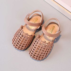 2022 Summer Girls Children Beach Sandals Woven Princess Toddler Kids Bekväma mjuka solade studentskor 0202