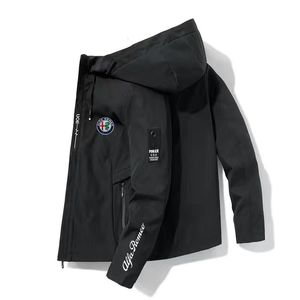 Herrjackor 2023 Alfa Romeo Europeiska kläder utomhus camping vandringjacka andas hoodie trench coat äventyr set 230202