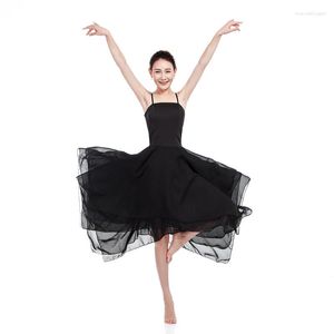 Scenkläder Vita dansdräkter för vuxna Balett Tutu-kjol Elegant lyrisk modern samtida kostymer Lång ballerinadräkt flicka
