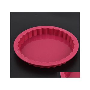 Baking Pastry Tools 1Pc 22Cm Round Chiffon Shaped Sile Cake Mold Nonstick Bakeware Dessert Big Spiral Pan Drop Delivery Home Garde Dhnaz