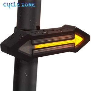 Światła 500 Lumen Bike Light Old Bezprzewodowy hamulec LED tylne światło tylne ładowanie zdalnego sterowania Sygnałami roweru 0202