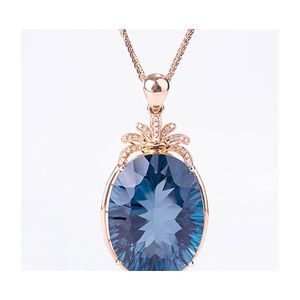 Pendant Necklaces Crystal Necklace For Women Coconut Tree Fine Jewelry 18K Gold Drop Delivery Pendants Dhoa6