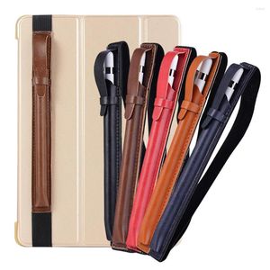 Leather Pen Holder Tablet Pencil Bag For Touch Screen Protective Sleeve Case Pouch IPad Anti-lost Cover