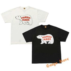 Men's T-Shirts Spring Summer Sbreathable Slub Cotton Human Made T Shirt Men Women 1 1 Tags Polar Bear Tops Heart Print Tee Casual Couple G230202