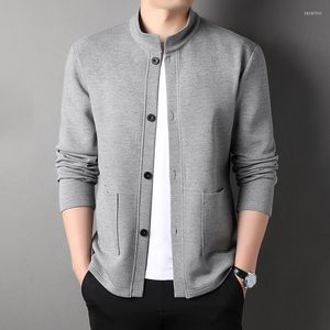 Men's Jackets Men's Coat Jacket Casual Fashion Stand Collar Button Trench Classic Korean Style Single Breasted