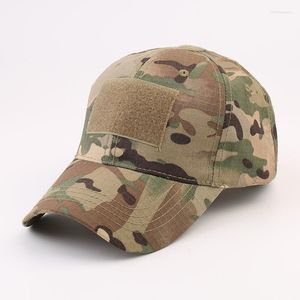 Bollmössor 2023 Utomhussport Snap Back Camouflage Hat Simplicity Tactical Military Army Camo Hunt Cap för män Vuxen