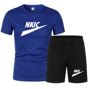 Tute da uomo Set da corsa Palestra Fitness Manica corta Tuta sportiva Abbigliamento sportivo da jogging Maglia da calcio ad asciugatura rapida Tuta Abbigliamento da allenamento