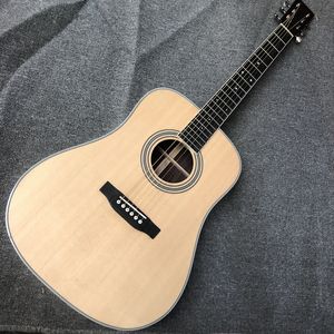 Custom-Gitarre, Decke aus massiver Fichte, Griffbrett aus Ebenholz, Zarge und Boden aus Mahagoni, offenes Stimmgerät, hochwertige 41-Zoll-Akustikgitarre der 28er-Serie von Dreamsound