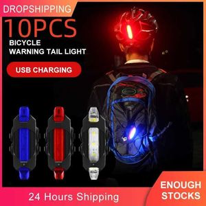 10 PCs Ciclismo Luzes traseiras de alta brilho LED AVISO LUZ