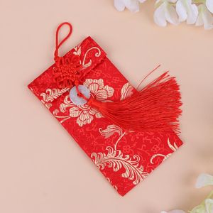 Подарочная упаковка 3pcs изысканный китайский стиль ткань свадьба Lucky Bag Money Год красные конверты карманы (Dragon Pattern Phoeni