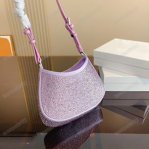 Fashion Women Totes Rhinestone Handbags Travel Underarm Bag Top Luxury Designers High-Quality Tote Bags Artwork Handbag Party Bling Beads Purses Bag