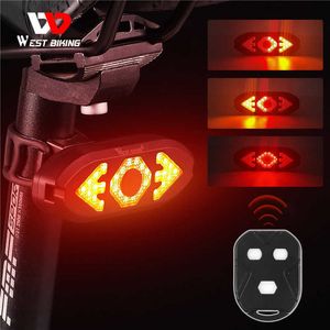 Smart Bike Wireless Remote Turn Signal Lights USB LED Taillight Cycling Head Rear Lamp Bicycle Parts 0202