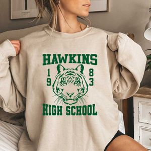 Damen Hoodies Sweatshirts Vintage Hawkins High School Sweatshirt Stranger Things inspirierte Männer Frauen Streetwear Hoodie Klasse von 1983 Y2302