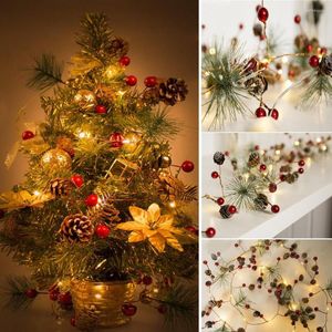 Strings Christmas Tree Lights Fairy Pine Cone LED Garland Xmas Party Home Decors Wedding Holiday Garden Backyard Decoration