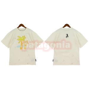 Мужская летняя абрикосовая футболка Дизайнерская женская мода Футболки с принтом Уличная одежда Хип-хоп Размер одежды S-XL