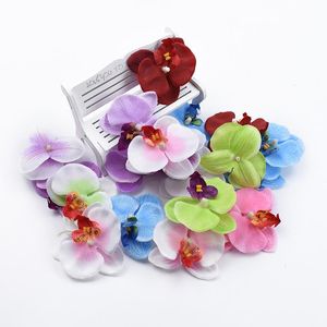 Dekoratif Çiçek Çelenkler 100/200 PCS Kelebek Orchid Plastik Çiçek Sonbahar Ev Dekoru Düğün Ev Ürünleri Noel Çelenk Arti