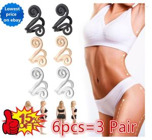 Brincos de backs 6pcs/3Paris Acupressure Slimming Weightcare Perda de peso Piercing não estimulante clipe de cálculos biliares