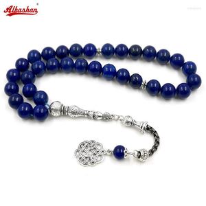 Strand Beaded Strands Tasbih Mężczyzna szlachetny lapis lazuli islamski różaniec muzułmanin paryer koraliki arabskie misbaha bransoletki eid prezent Ramadan