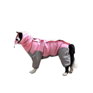 犬のアパレルビッグディールレトリバーレインコート小犬用防水ペット服屋外服ジャケットコートピンク26