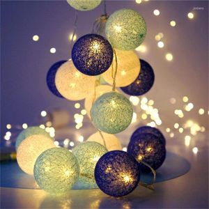 Strings 20 LED Cotton Ball String Lights Fairy For Battery Or USB Powered Light Indoor Christmas Wedding Festival Party Decor