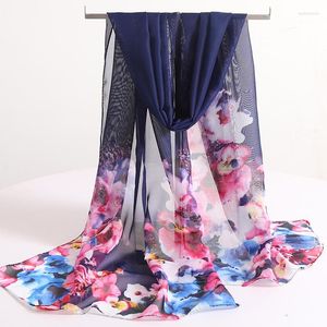 Scarves 2023 Women's Tulle Silk Scarf Beach Sunscreen Shawl Chiffon Multifunctional Products