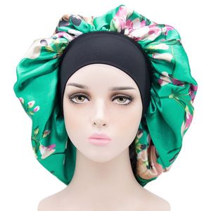 Beanies Beanie/Skull Caps Hanxi Silk Bonnet Satin Cheveux Nuit Large Women Sleep Night Hat Cap