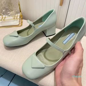 Designer Sandals Mary Jane Shoes Chunky Heel Sandal Women Dress Shoe Fashion Vintage