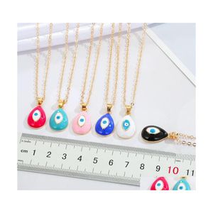 Anhänger Halsketten S2406 Mode Harz Evil Eye Halskette Blaue Augen Choker C3 Drop Lieferung Schmuck Anhänger Dhb9G