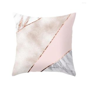 Pillow Geometric Minimalist English Alphabet Pattern Pillowcase Sofa Peach Velvet Home Decoration