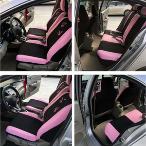 Seat Cushions 10pcs Butterfly Fashion Style Front Rear Universal Car Covers Luxury Cute Pink