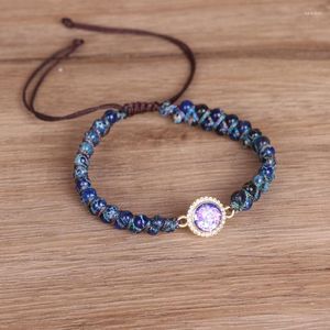 Charm Armbänder Opal Armband Geflochtener Strang Freundschaft Makramee Reiki Armband Femme Perlen Schmuck Großhandel