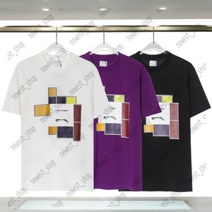 23SS Designer Mens T Shirts Summer London England T Shirts Wear With Street T Shirt Women Luxurys Color Block Printing Tshirts