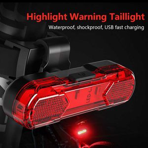 s Taillight Waterproof Riding Rear Led USB Chargeable Mountain Bike Cycling Tail-lamp Bicycle Warning Light 0202
