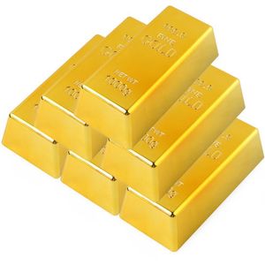 Другие праздничные вечеринки реплика Gold Bar Fake Golden Brick Blion Movie Prop Новинка подарок шутка дверная паплендница для Hallow DHT1R