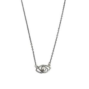 Pendant Necklaces LVB130 925 Silver Vintage Evil Eye Choker Necklace Thai Silver Hollow Eye Bead Necklaces Hypoallergenic Jewelry for Women G230202