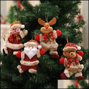 Christmas Decorations Happy New Year Ornaments Diy Xmas Gift Santa Claus Snowman Tree Pendant Doll Hang For Home Drop Delivery Garde Dhsgw