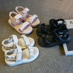 Vår sommaren ny liten strand barn mode mjuk ensam prinsessa sandles flickor sandaler barnskor 0202