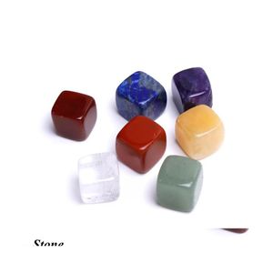 Arts And Crafts Crystal Chakra Stone 7Pcs Set Natural Stones Palm Reiki Healing Crystals Gemstones Yoga Energy Drop Delivery Home Gar Dhhrq