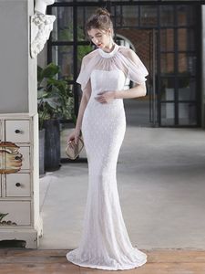 Plus storlek klänningar lyxiga aftonklänningar sjöjungfru klänning kvinna lång bröllop fest klänning grossist dropp 230203