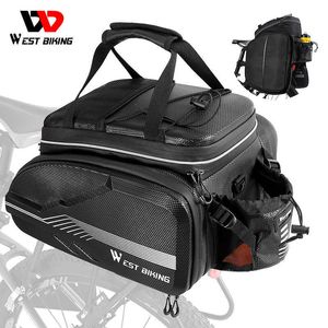 Panniers West Bike Bike S Imper impermeável 25-45L de grande capacidade Ciclo de bicicleta Ciclismo Bolsa traseira dobrável MTB Road BikePacking 0201