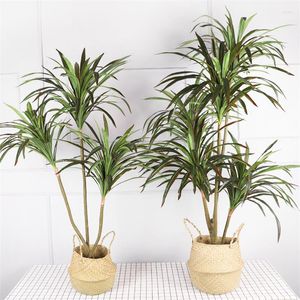 Decorative Flowers Simulated Dragon Blood Tree Green Plant Potted El Floor Decoration Indoor Garden Set