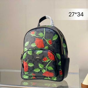 COABAG Print Rucksack Stil Taschen Mode Männer Rose Designer Rucksack Leder Designer Tasche Rucksack Frauen Schultertaschen Reise Handtasche Schule Büchertaschen 230129