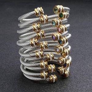 Bangle Jewelry 2023 Fashion Luxury Armband Rostfritt stål Intervävning AAACZ Cool Stuff India Jewellery SZ-QCH-004